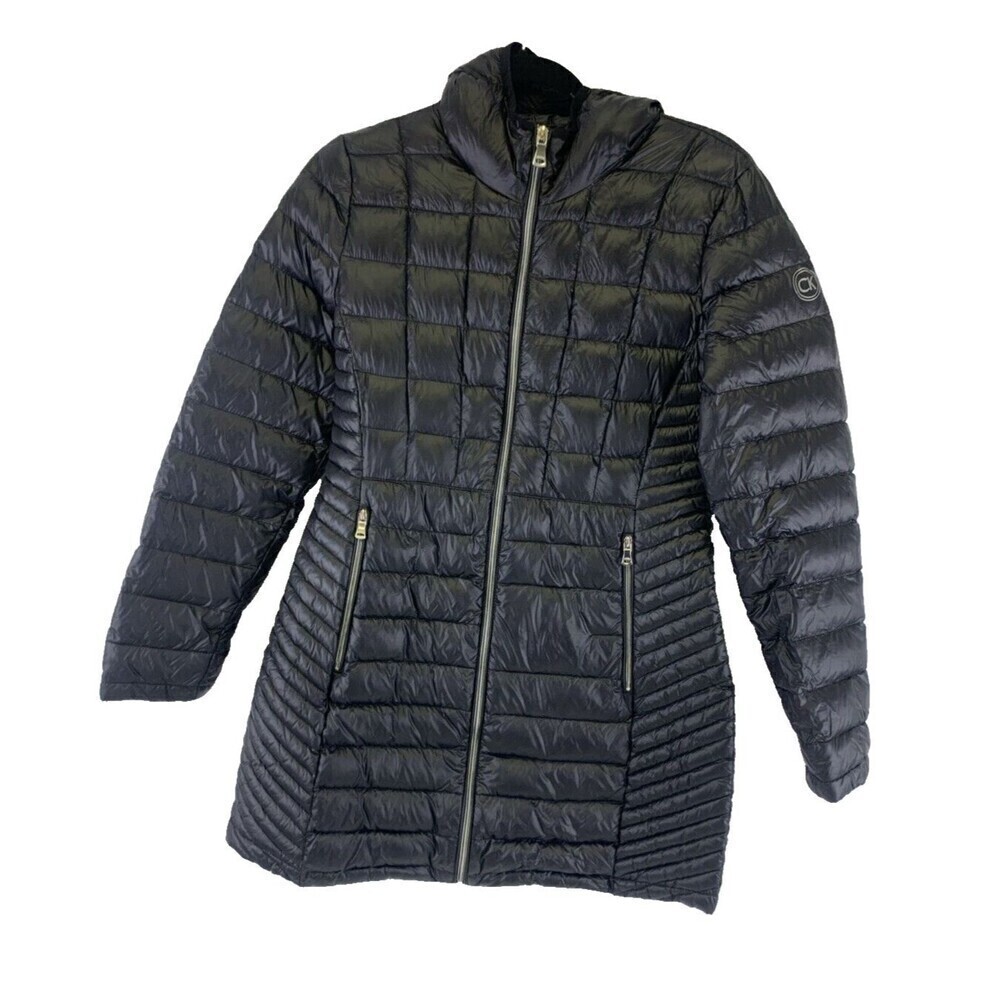 BOGO Calvin Klein Packable Lightweight Premium Down Jacket Hooded Black Puffer M